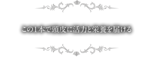 この１本で頭皮に活力と栄養を届ける