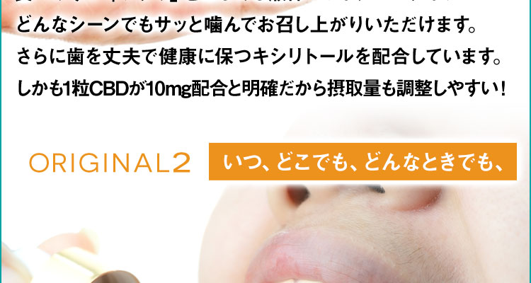 どんなシーンでもサッと噛んでお召し上がりいただけます。