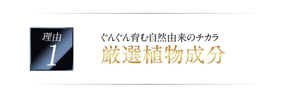 ぐんぐん育む自然由来のチカラ　和漢厳選成分