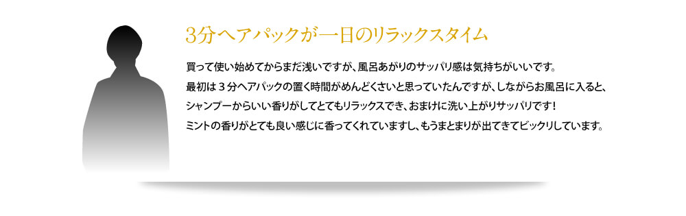 3分ヘアパック