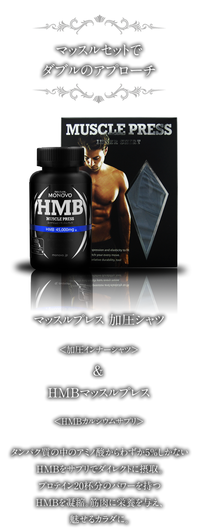 マッスルセット HMB＆シャツ｜MONOVO【公式】オンラインショップ